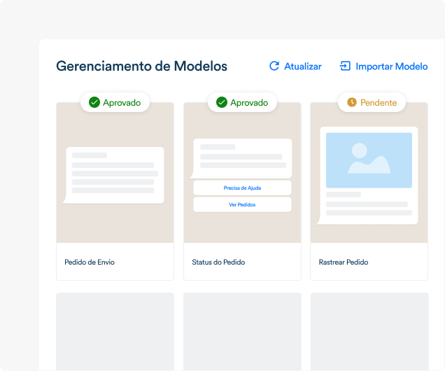 Manage WhatsApp templates with rich media, interactive elements, and one-click sync to your WhatsApp Business Account.