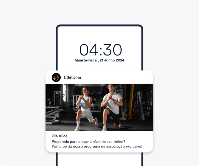 Mobile push notification example