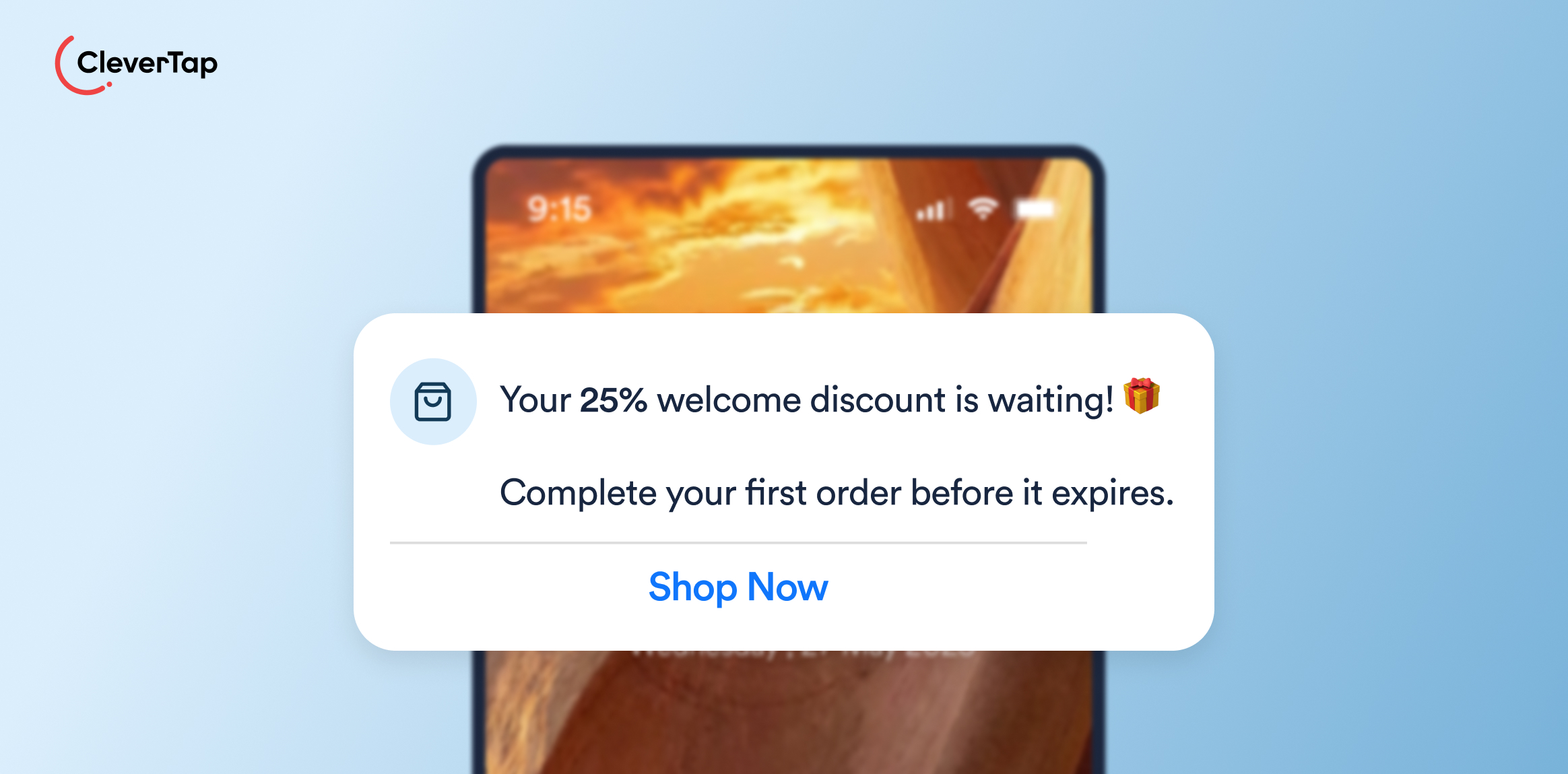 Claim a Welcome Benefit or Reward - Welcome Push Notification Example 12