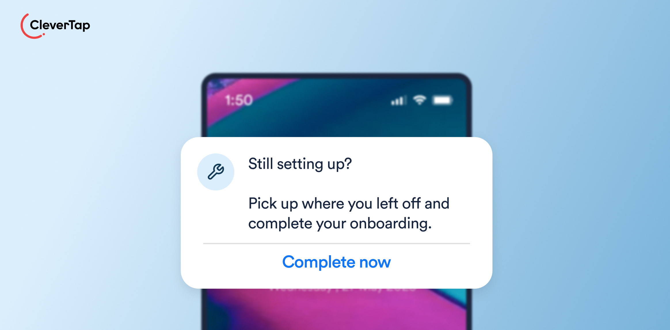 Finish Account Setup - Welcome Push Notification Example 3
