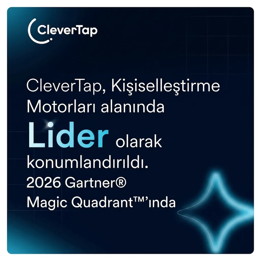 CleverTap, Kişiselleştirme Motorları alanındaki 2026 Gartner® Magic Quadrant™ raporunda Lider olarak konumlandırıldı