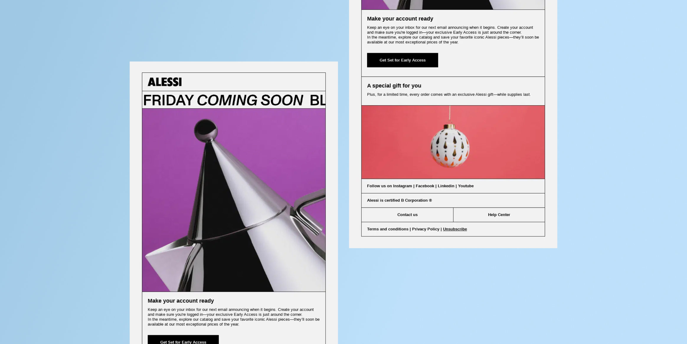 Alessi - Black Friday Email Marketing
