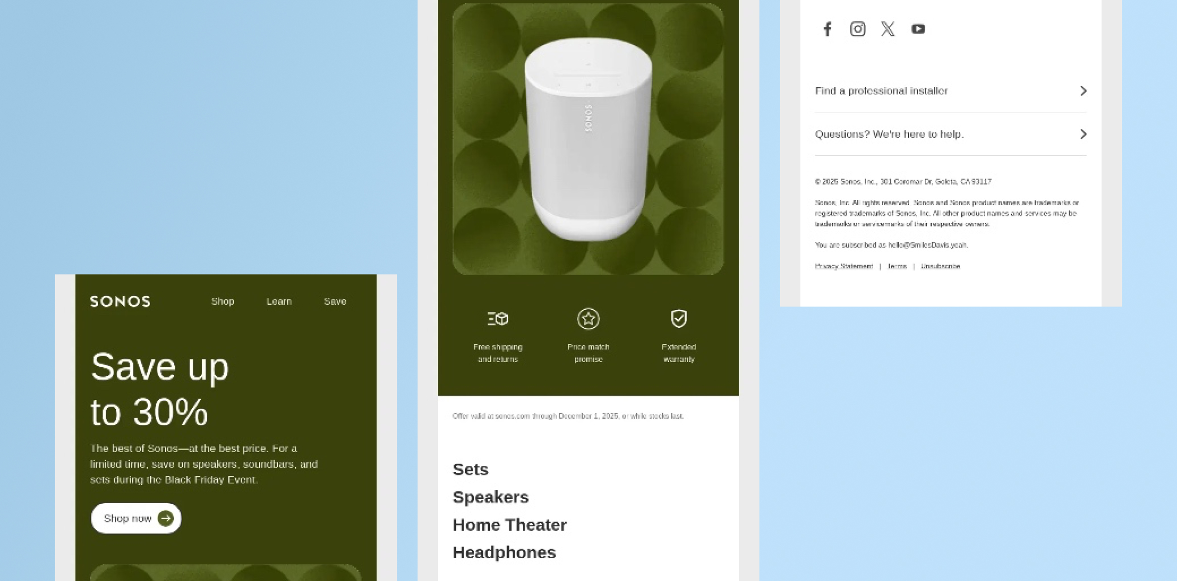 Sonos - Black Friday Email Marketing